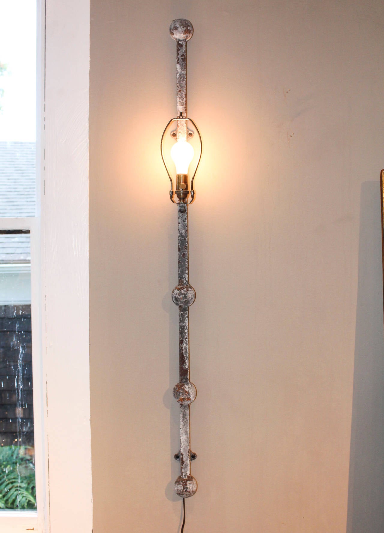 Contemporary Pair of Iron Wall Sconces For Sale