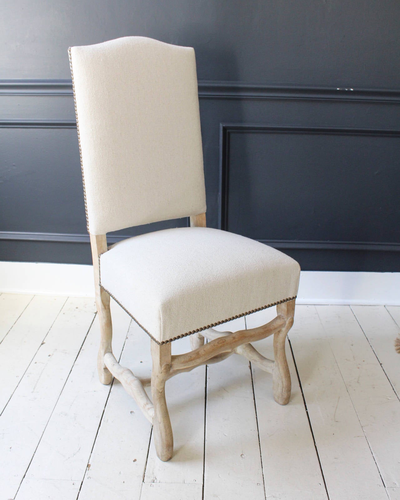 French Set of Six Os de Mouton Dining Chairs