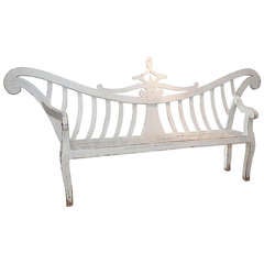 Dorothy Draper Style Painted Bench