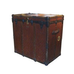 Antique Leatheroid and Hide Trunk