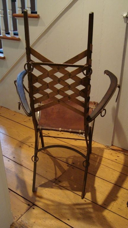 Artisan Made 'Harness' Arm Chair In Excellent Condition In New Preston, CT