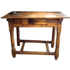 Exposed Lock Single Drawer Table
