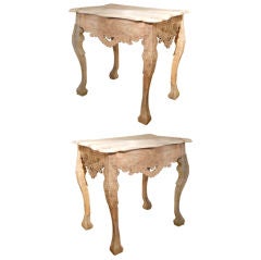 Pair of Carved Console Tables
