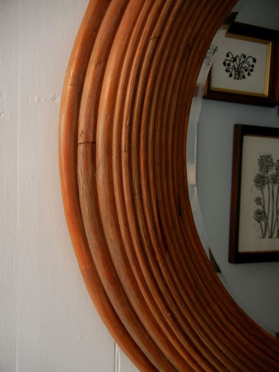 Reeded Bamboo Mirror
