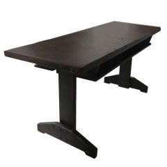 Antique Ebonized Trestle Style Table