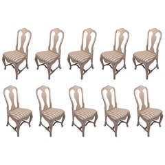Set of 10 Swedish Dining Chairs