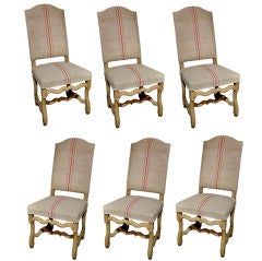 Antique Set of 6 Chairs de la Mouton