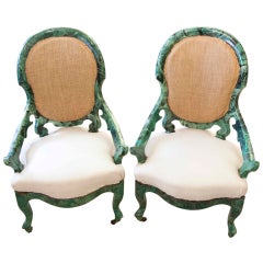 Pair of Faux Painted Chairs
