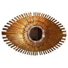 Mid Century Italian Oval Sunburst Mirror Mid Century Italian Oval Sunburst Mirror