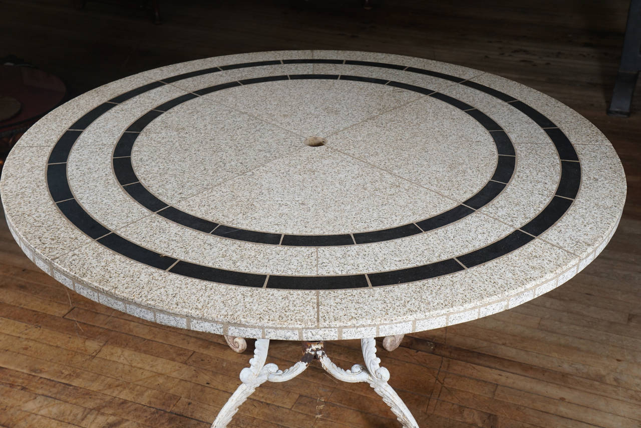 Hollywood Regency Terrazzo Umbrella Table