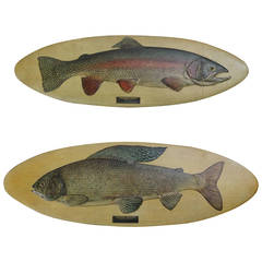 Pair Weber Fish Plaques