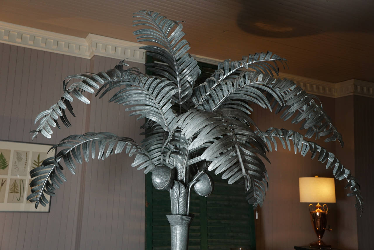 Post-Modern Tin Palm Tree For Sale