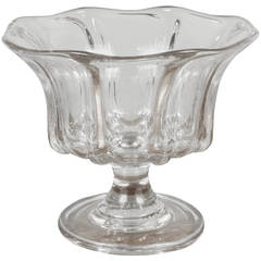 American Free-Form Flint Glass Bowl, Pittsburg, circa 1835