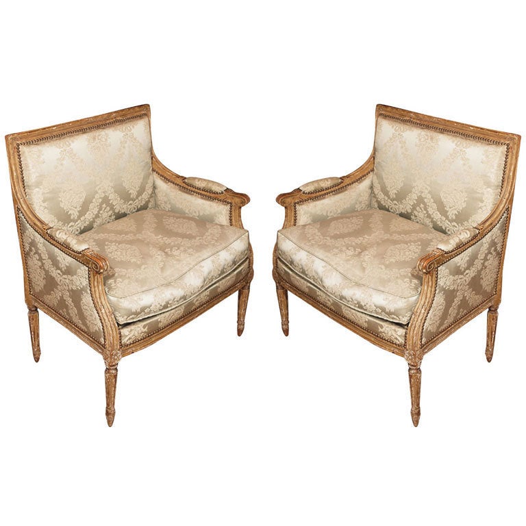 Pair of Louis XVI Marquise Chairs