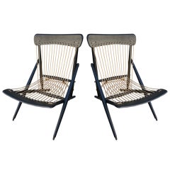 Pair of 1950s Maruni Rope Chairs