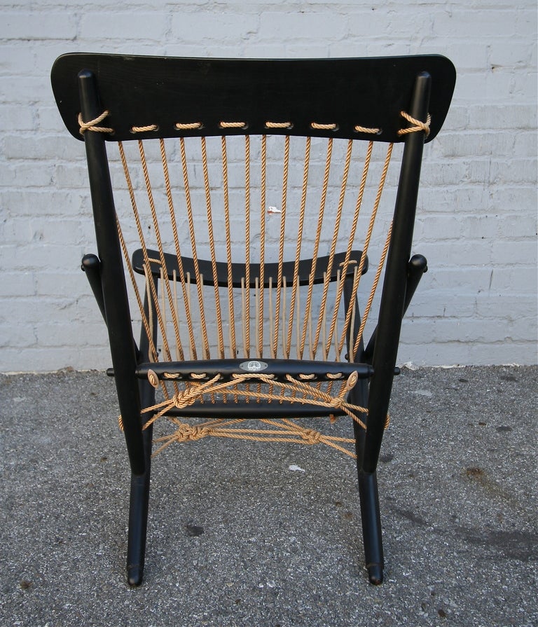 Pair of 1950s Maruni Rope Chairs In Good Condition In Los Angeles, CA