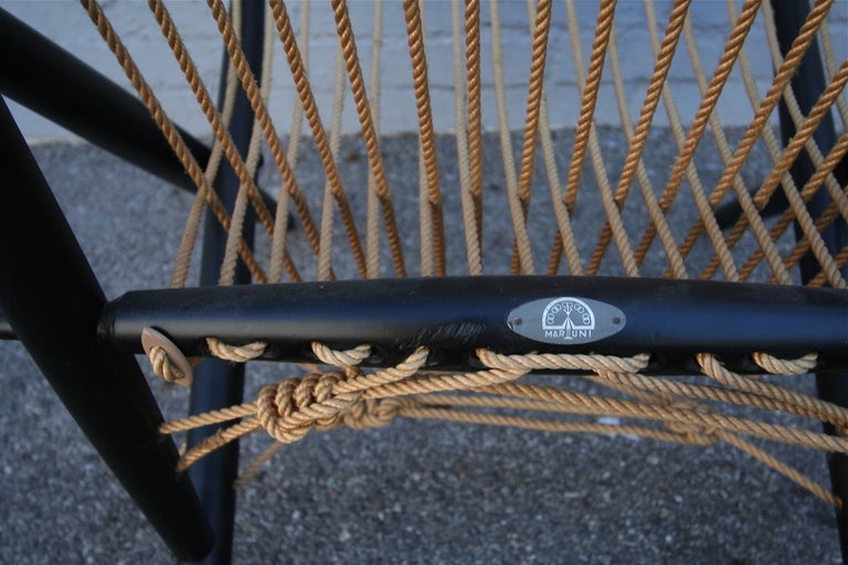 Mid-20th Century Pair of 1950s Maruni Rope Chairs