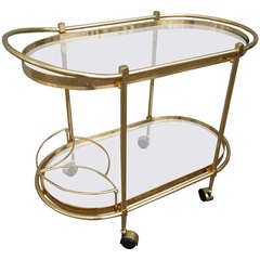 Italian Brass Bar Cart