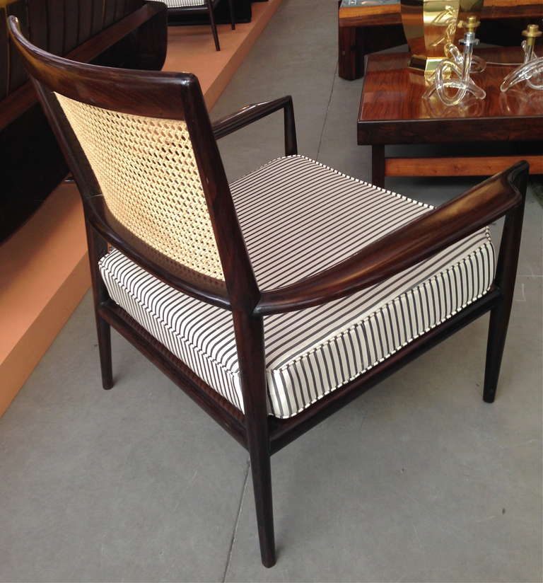 Pair of Brazilian Jacaranda Cane Chairs by Studio Branco & Preto 1