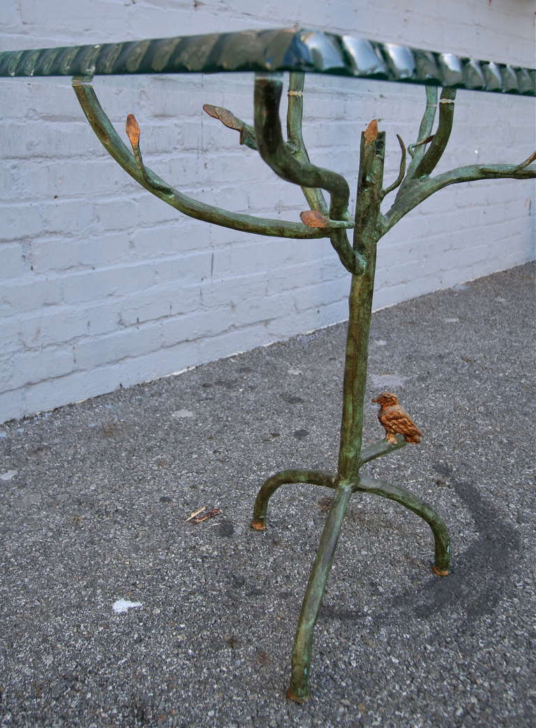 Métal Table d'appoint en forme de branche d'arbre