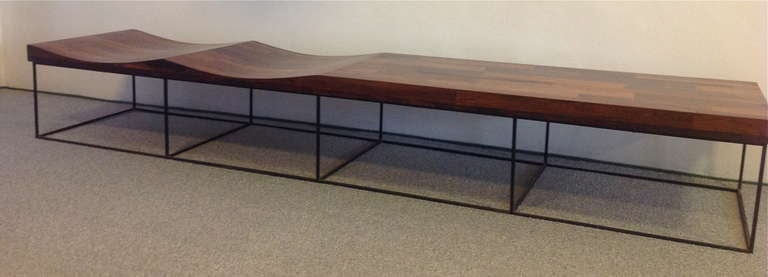 Banc Parquet Brazilian Jacaranda 102 de Jorge Zalszupin 1