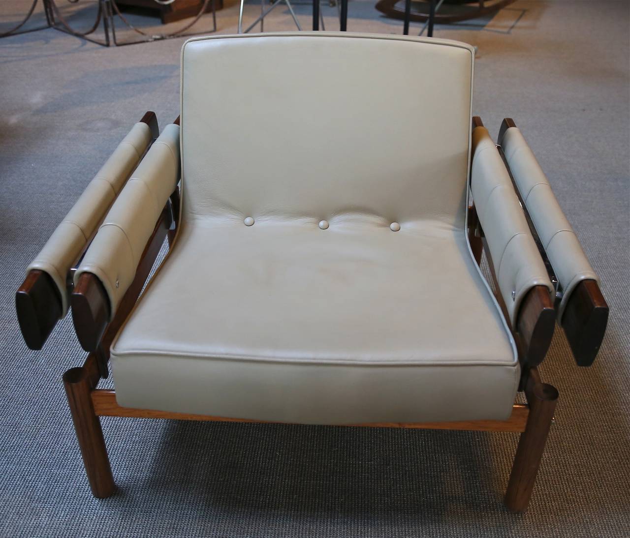Pair of Percival Lafer Brazilian Club Chairs In Excellent Condition In Los Angeles, CA