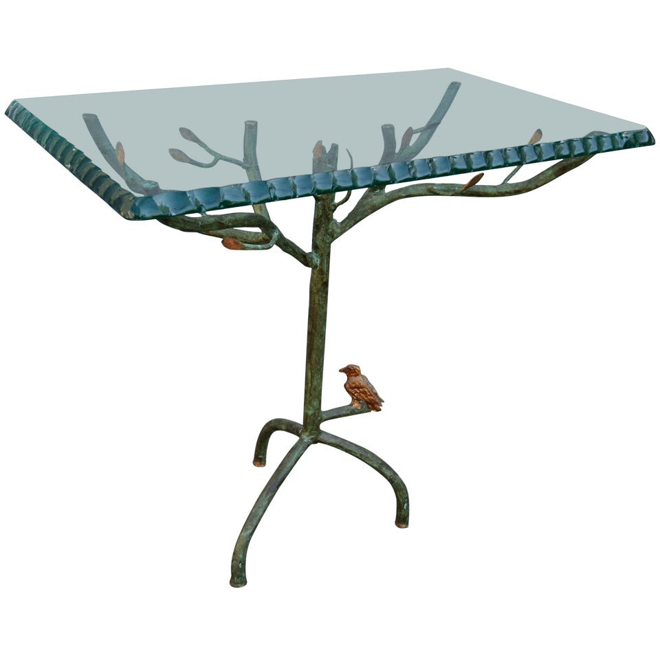 Table d'appoint en forme de branche d'arbre
