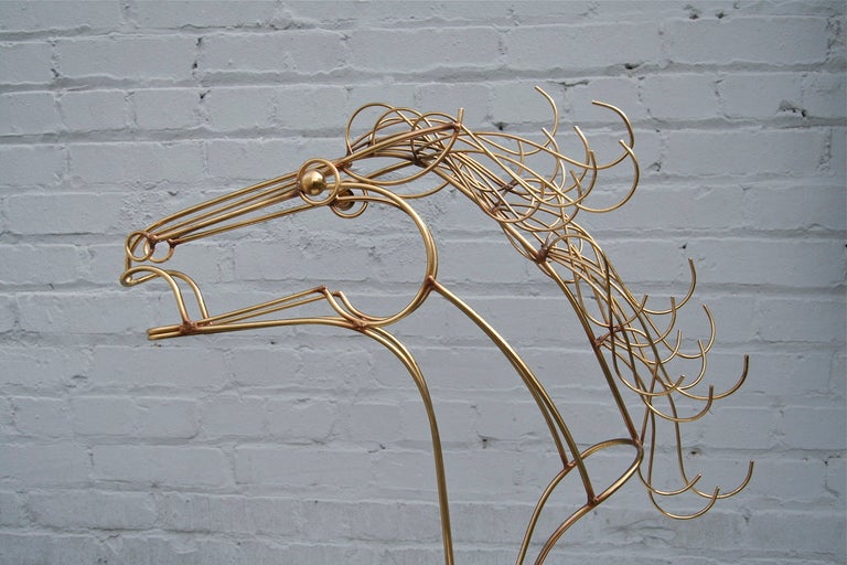 American Curtis Jeré Brass Horse Head Sculpture