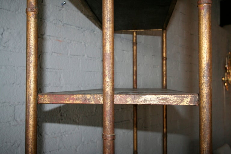 1950s Mexican Metal and Wood Bookcase with Six Finials 2