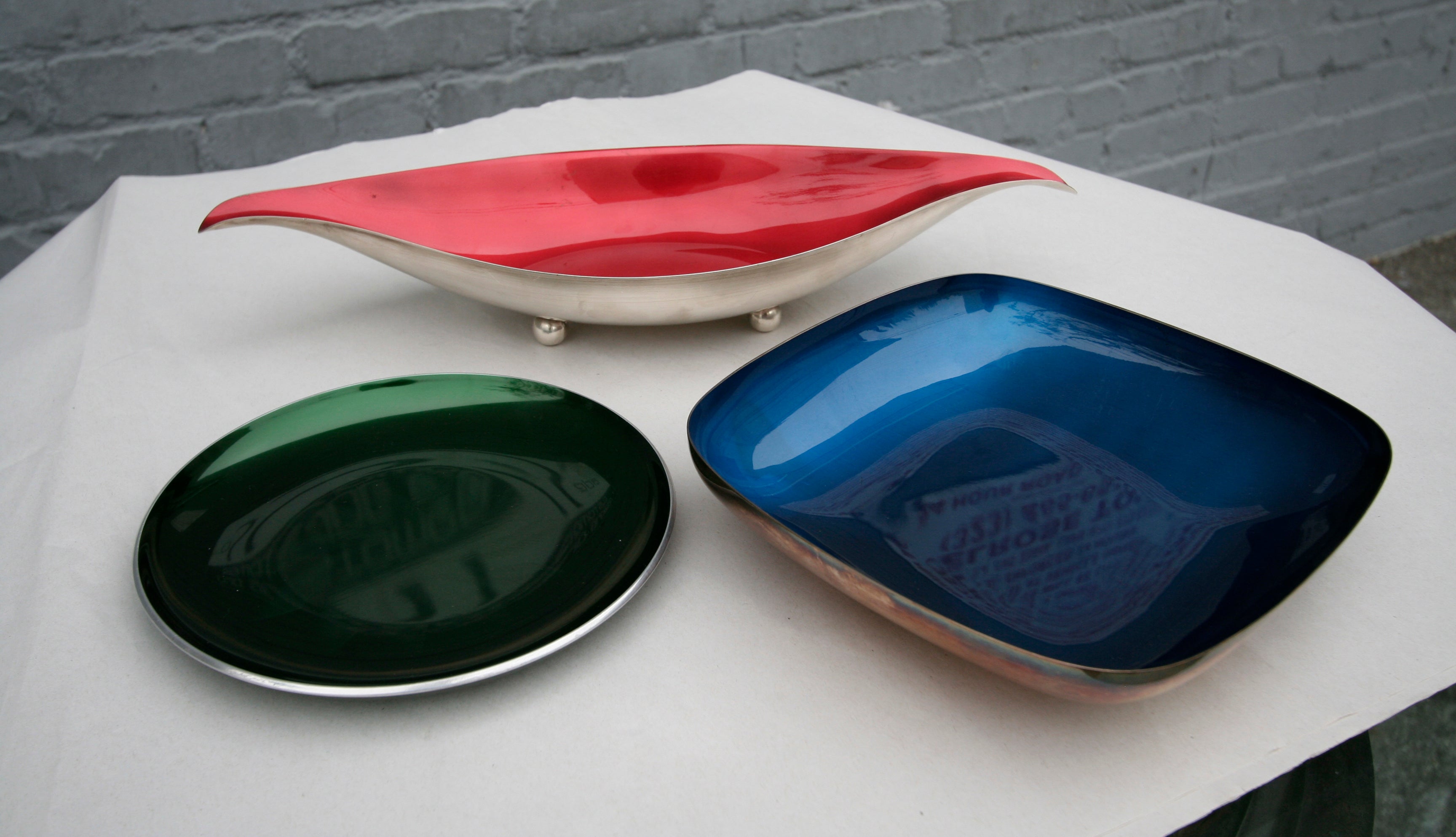 American & Norwegian Silver Dishes