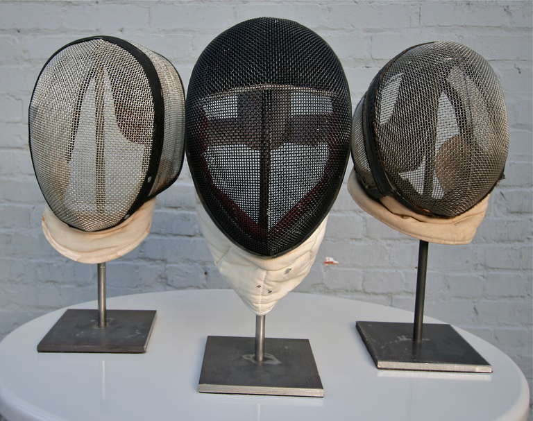 American Set of Vintage Fencing Masks