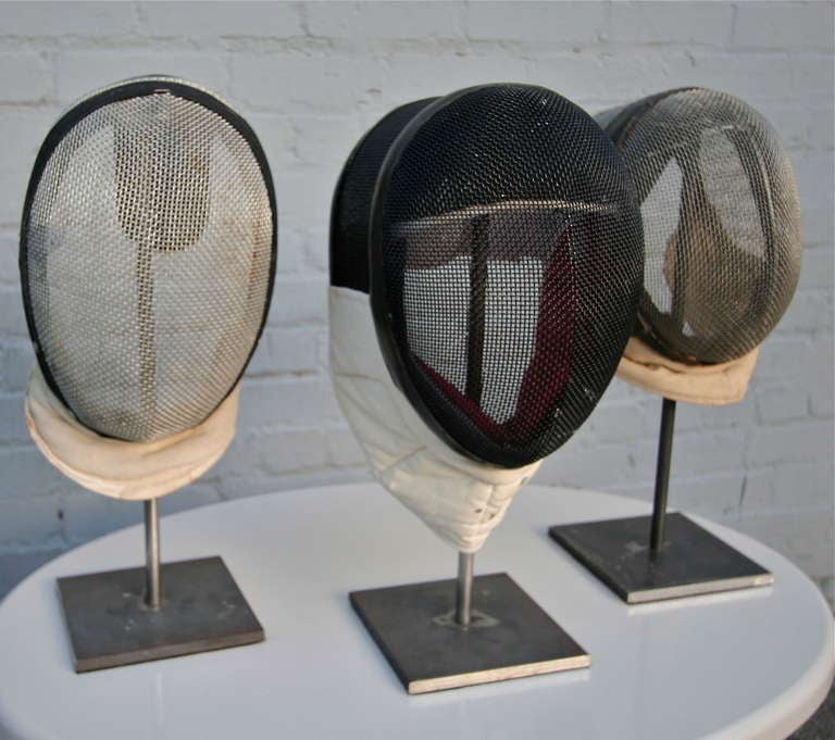 Set of Vintage Fencing Masks In Excellent Condition In Los Angeles, CA