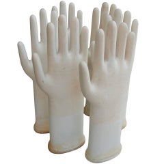 Vintage Porcelain Glove Molds from the 1950s