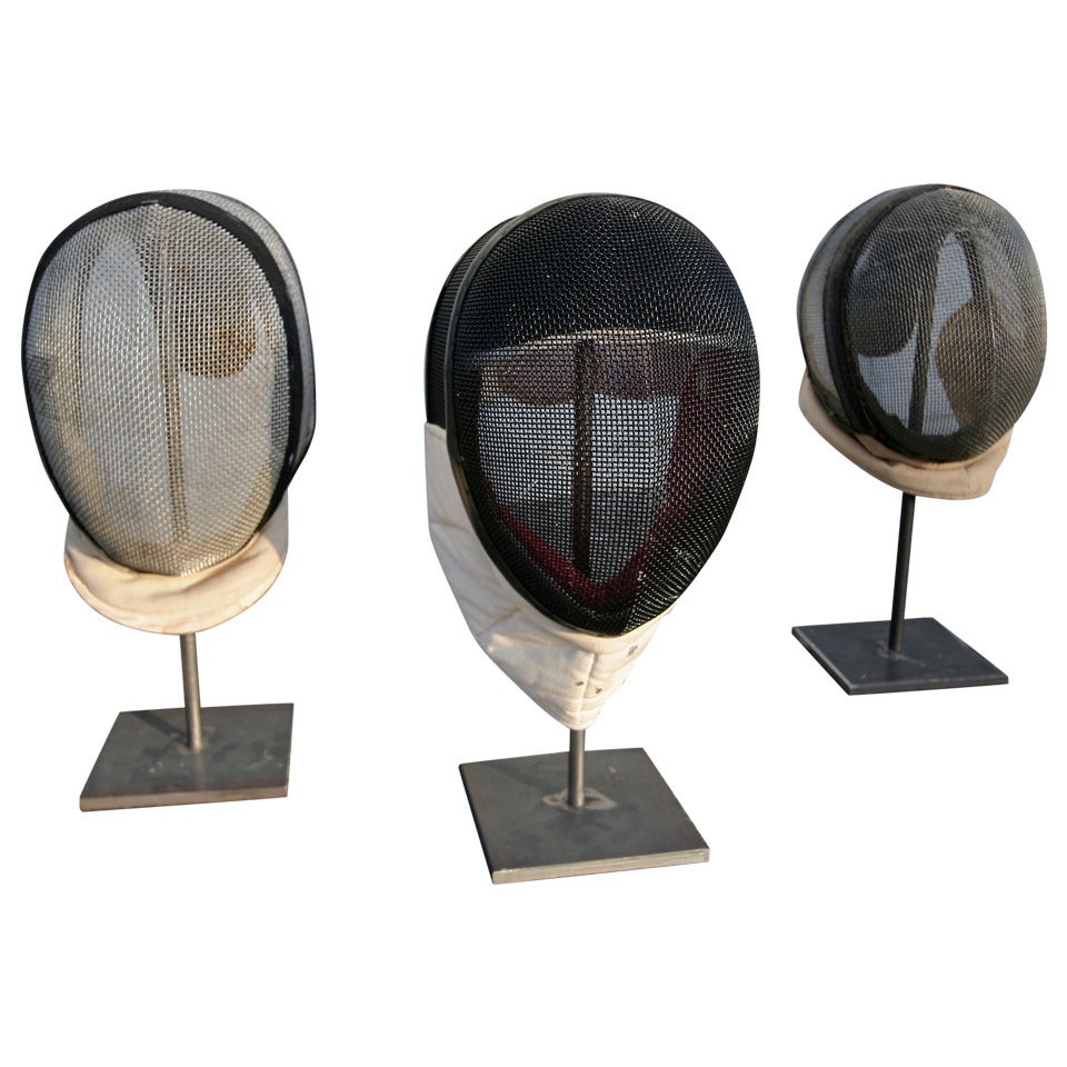 Set of Vintage Fencing Masks