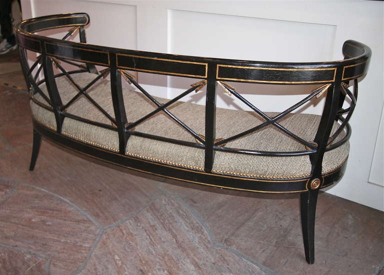American French Empire Settee