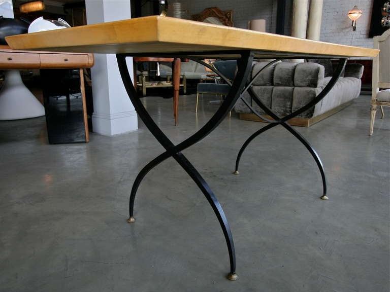 Mid-20th Century Parchment Dining Table by Arturo Pani