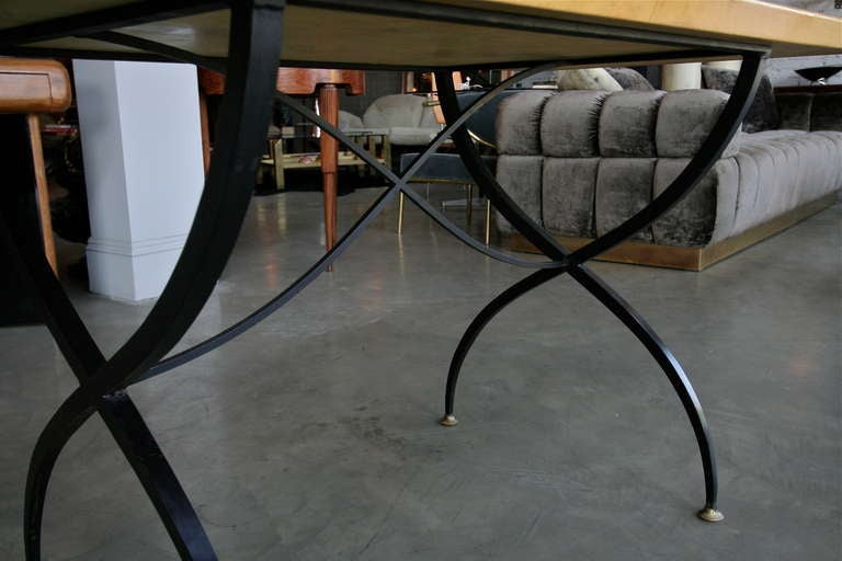 Metal Parchment Dining Table by Arturo Pani