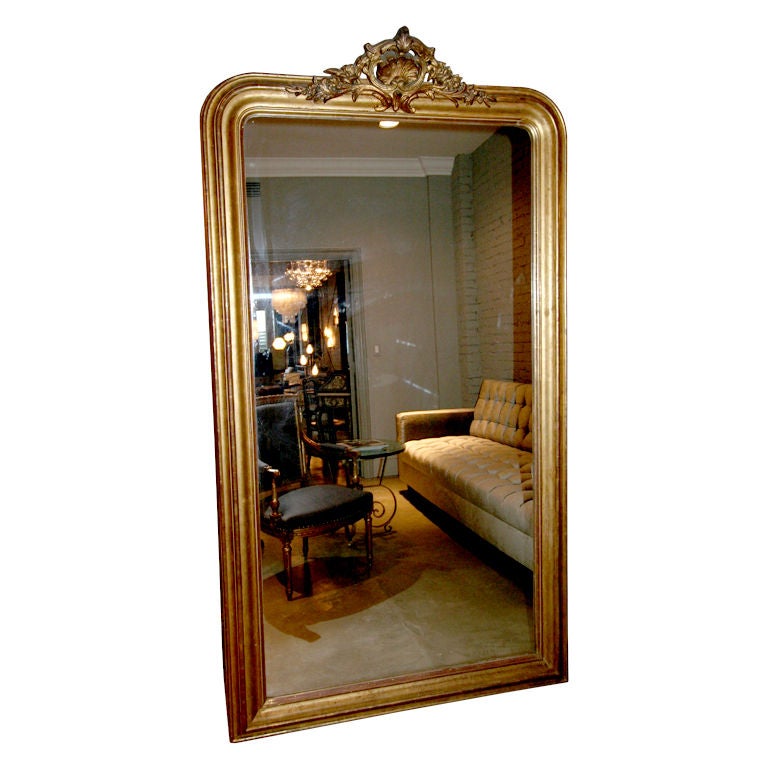 19th c. French Gold Leaf Mirror at 1stDibs