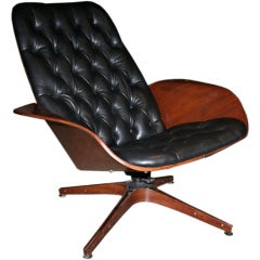 50's Plycraft Tufted Lounge Chair by George Mulhauser