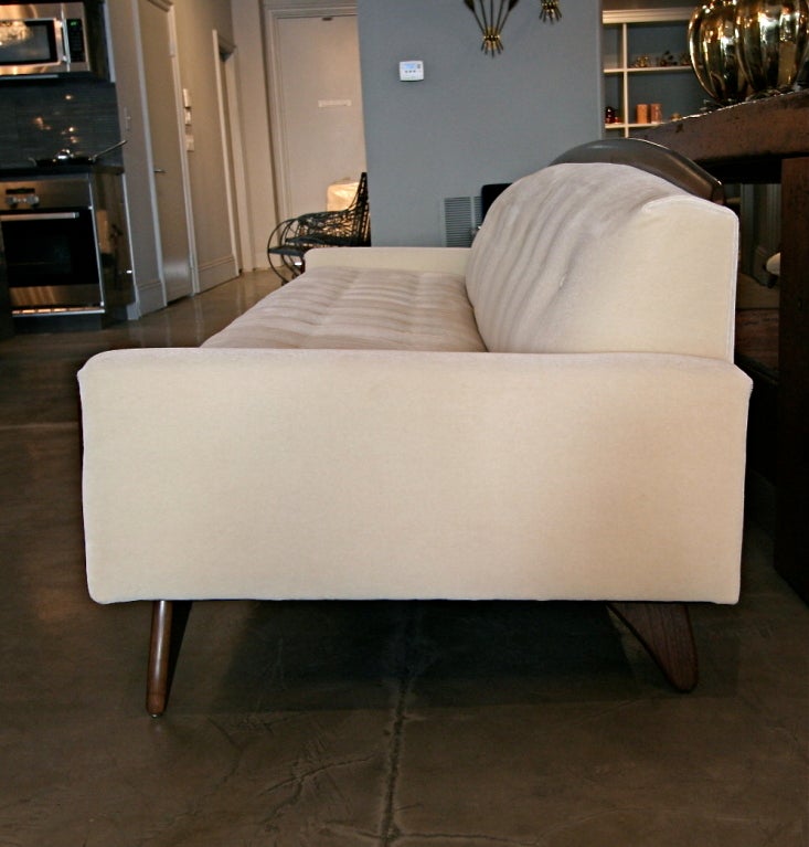 1970s Mohair Sofa Attributed to Adrian Pearsall In Excellent Condition In Los Angeles, CA