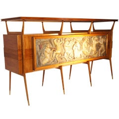 60's Scapinelli Brazilian Bar with Three Stools