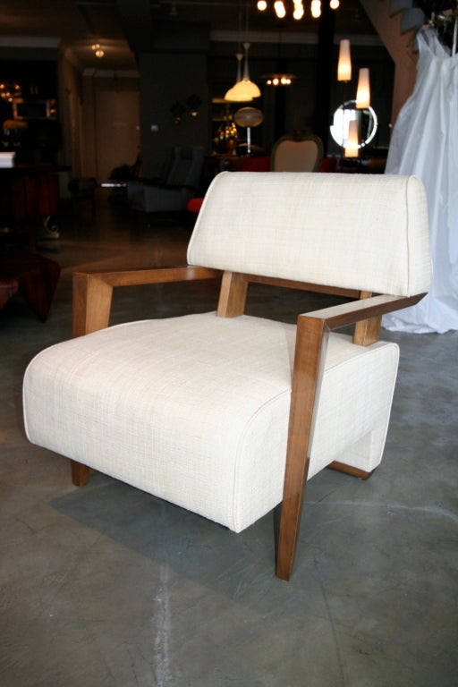 Pair of 1950s Art Deco French Armchairs 3