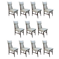 Set of Ten Dining Room Chairs attr. to Roberto and Mito Block