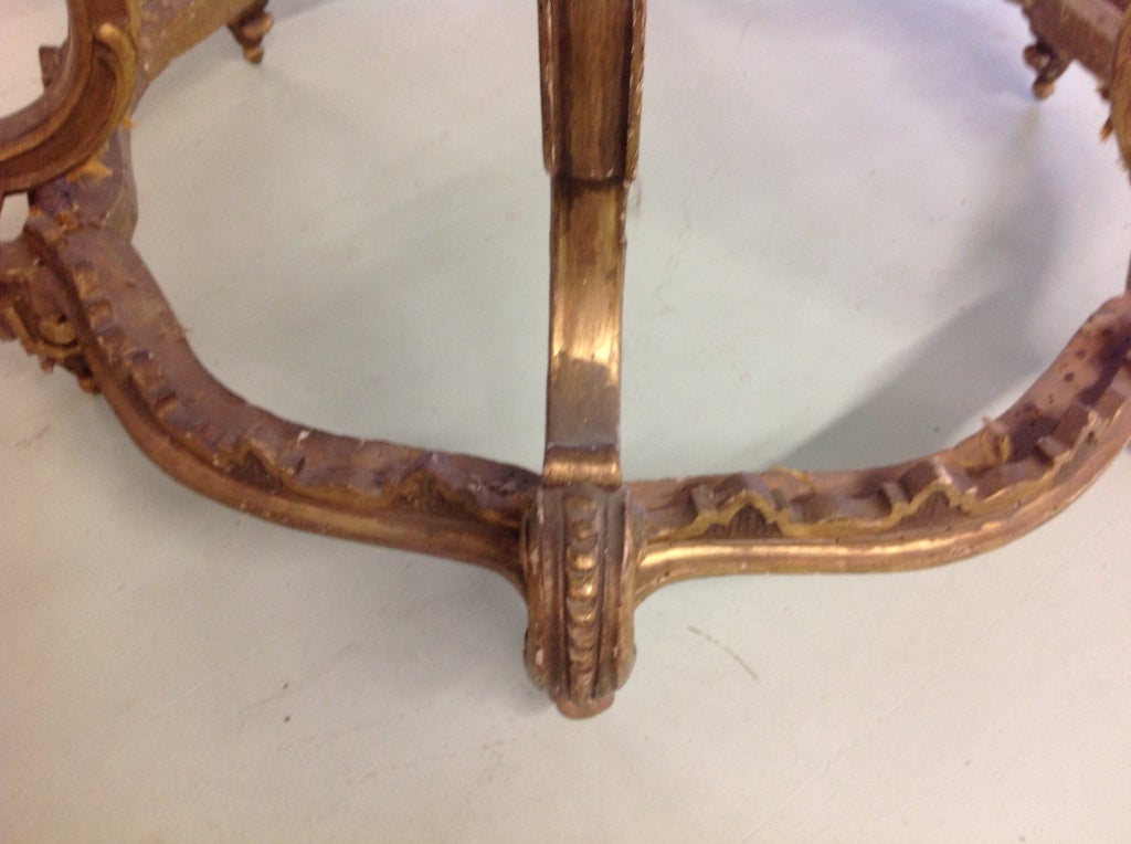 19th Century Italian Gilded Wood Bed Corona Crown For Sale 4