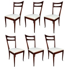 Set of Six 1960s Ico Parisi Dining Chairs 10