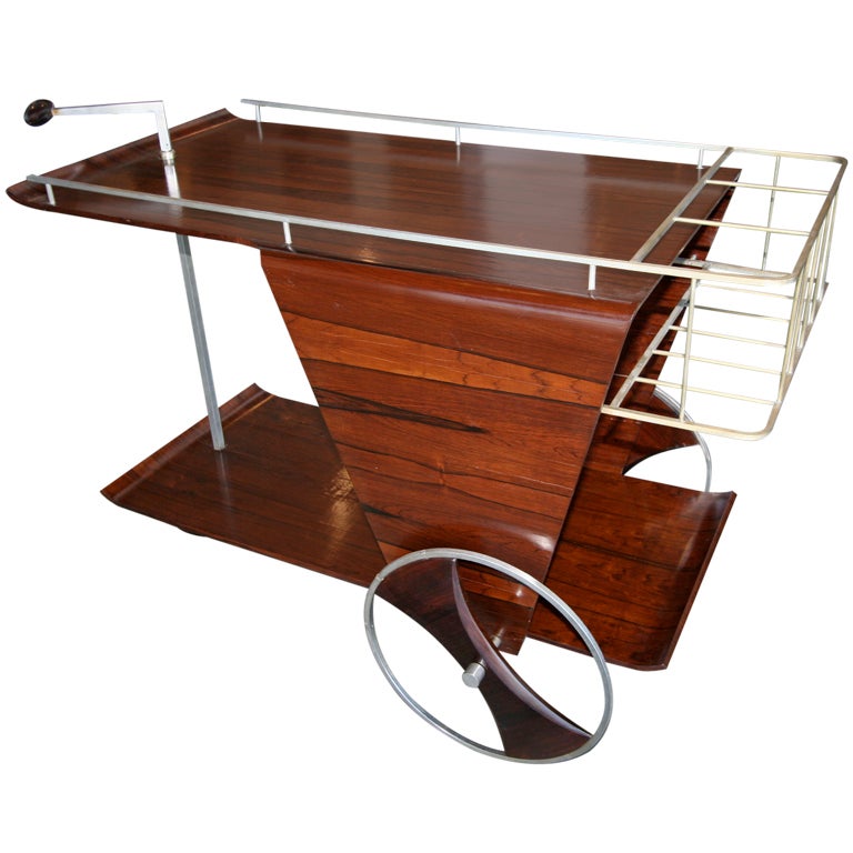 Famous 1950's  "Carrinho de Cha" Cart by Jorge Zalszupin