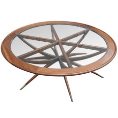 Custom Spider Leg Round Coffee Table with Glass Top 8