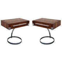 Pair of 70
s Side Tables by Boris Tobakoff Retro Pair of 70
s Side Tables by Boris Tobakoff