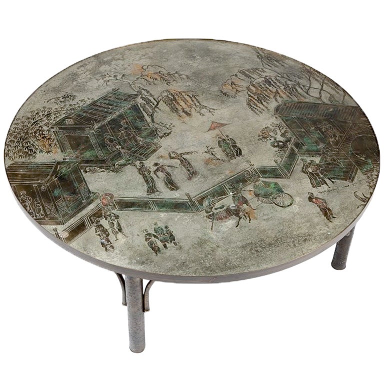 1960's Phillip and Kelvin LaVerne Chinoiserie Coffee Table