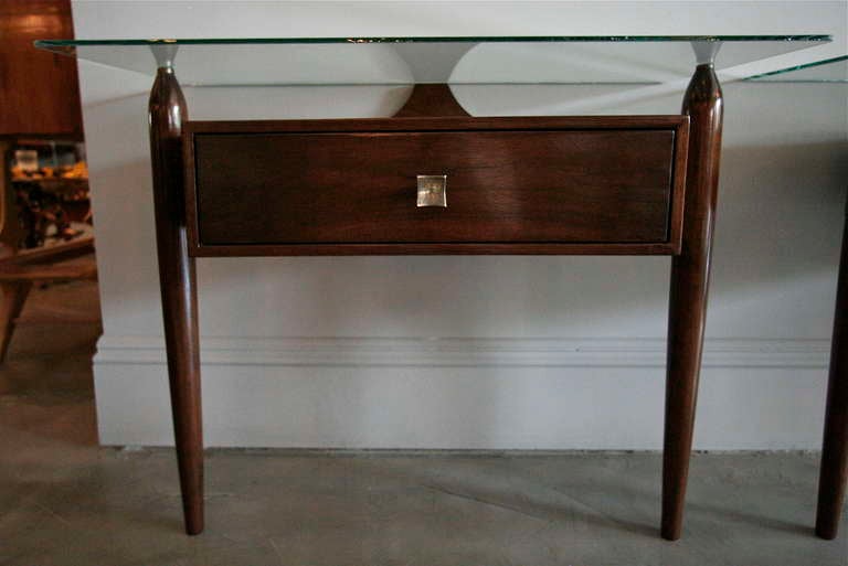 Mid-Century Modern Pair of 1960s Nightstands by Giuseppe Scapinelli